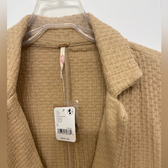 NWT Free People Small Mustard Seed Oversized Blazer - Picture 7 of 8